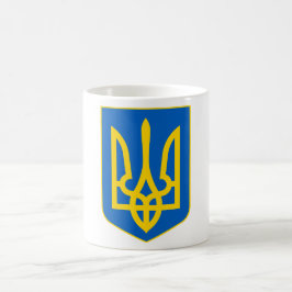 Ukrainska Tryzub blått & guld- mugg
