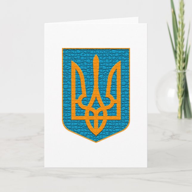 Ukrainska Tryzub Kort (Framsida)