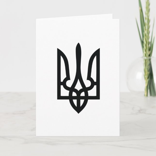 Ukrainska Tryzub Kort (Framsida)