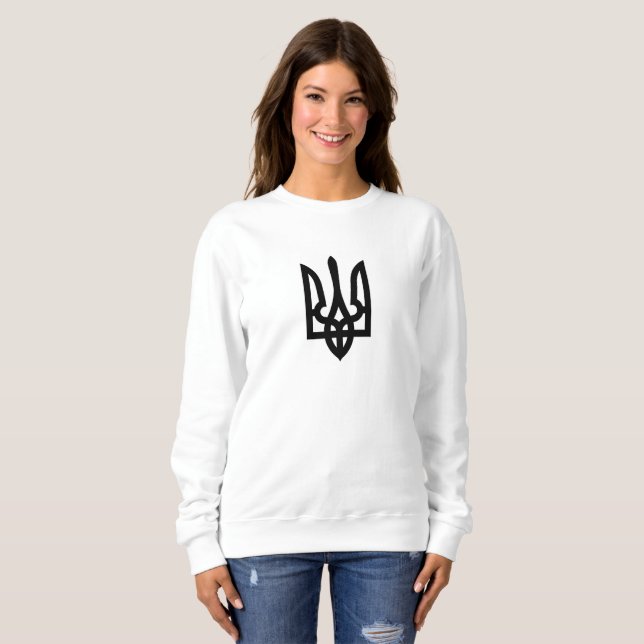 Ukrainska Tryzub T Shirt (Hel framsida)