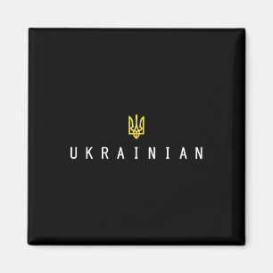Ukrainska Tryzub Zelenskyj Ukraina Trident Militär Magnet