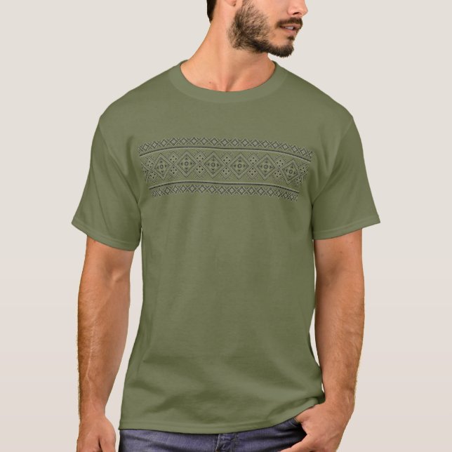 Ukrainska Vyshyvanka Camouflage Shirt T (Framsida)