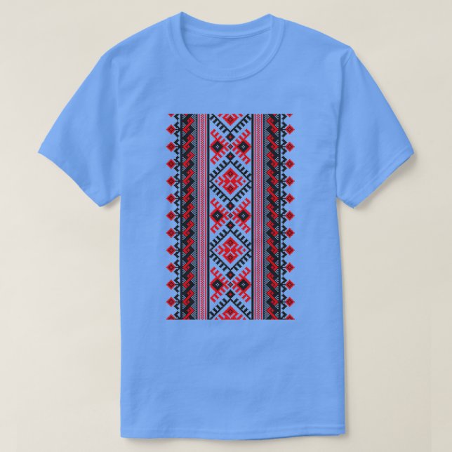 Ukrainska Vyshyvanka Embroidery T Shirt (Design framsida)