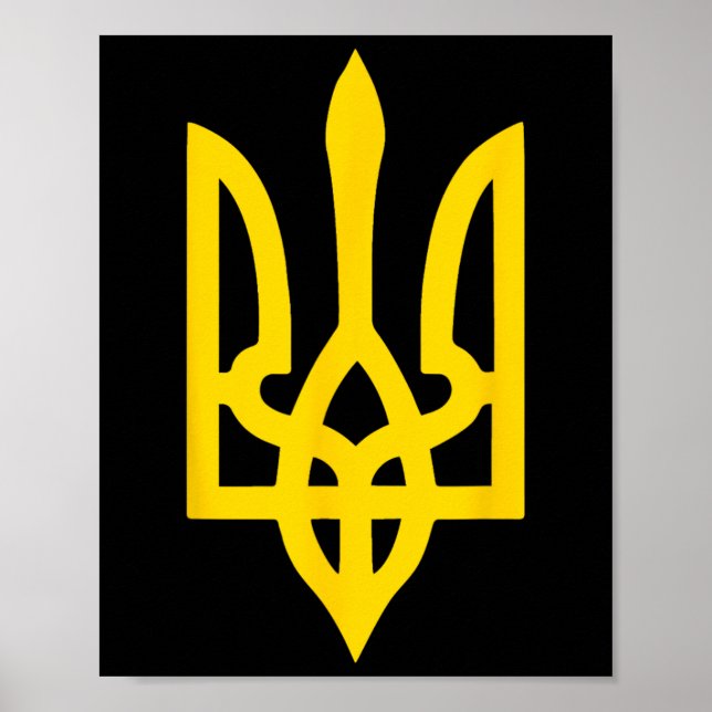 Ukrainskt flaggmärke symbol logotyp Ukraina  Poster (Framsidan)