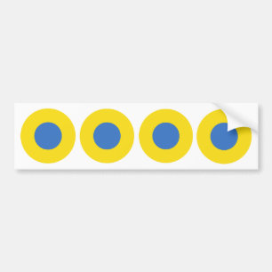 Ukrainskt flygvapen Roundel Bildekal
