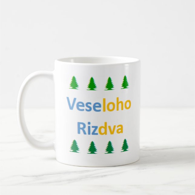 ukrainskt god jul kaffemugg (Vänster)