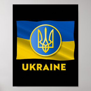 Ukrainskt statssymbol - Ukraines flagga Poster
