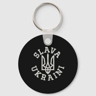Ukrainskt Trident-emblem Rädda Ukraina Motstå Slav Nyckelring