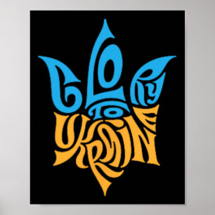 Ukrainskt Tryzub-symbol - Ukrainas treudd  Poster