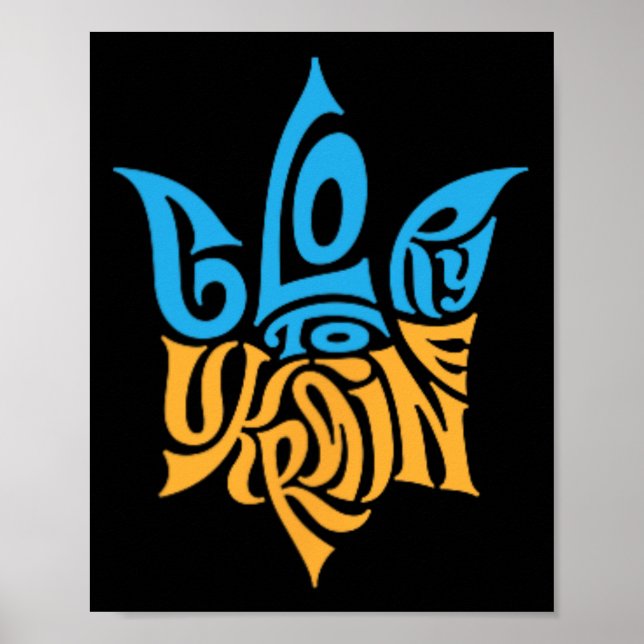 Ukrainskt Tryzub-symbol - Ukrainas treudd  Poster (Framsidan)