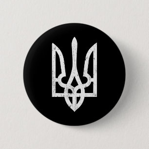 Ukrainskt Tryzub-symbol - Ukrainsk treudd för kvin Knapp