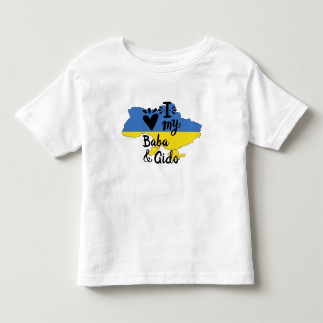Ukrainukrainska Baby I Kärlek My Baba Gido Clothin T Shirt (Framsida)
