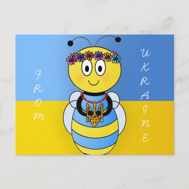 Ukrainukrainska Bee-serien Vykort (Framsida)