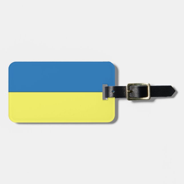 Ukrainukrainska Flagga Bagagebricka (Horisontell Framsida)