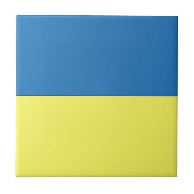 Ukrainukrainska Flagga Kakelplatta (Framsidan)