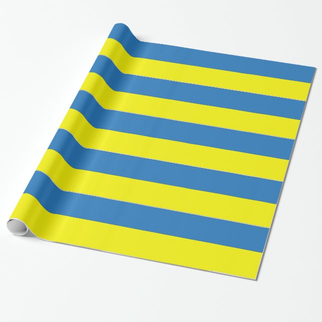 Ukrainukrainska Flagga Presentpapper (Utrullad)