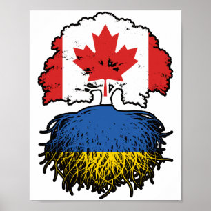 Ukrainukrainska kanadensiska kanadensiska Träd Roo Poster