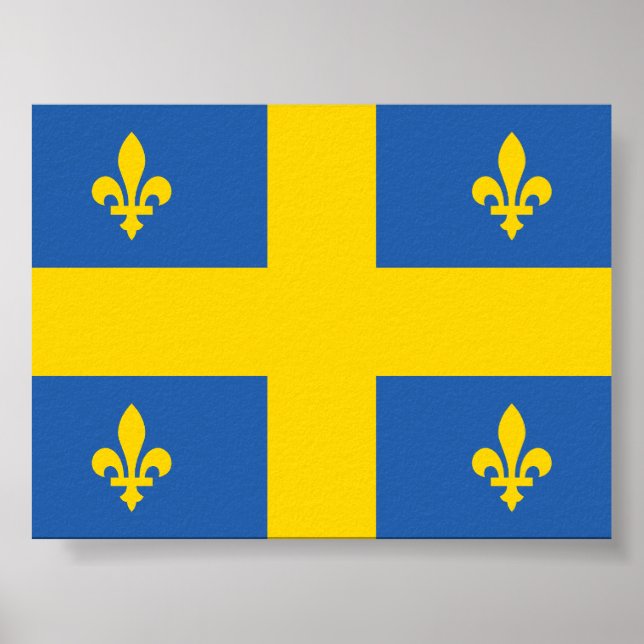 Ukrainukrainska Quebec Quebecois Flagga Poster (Framsidan)