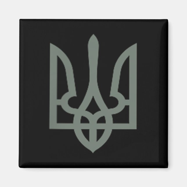 Ukrainukrainska Trident Symbol Tryzub Emblem Magnet (Framsidan)