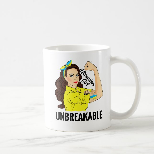 UKRANIAN GIRL OBREAKABLE BLUE GULT KAFFEMUGG (Höger)