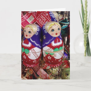 UKRANSKA CHRISTMAS DOLLS HÄLSNING HELGKORT