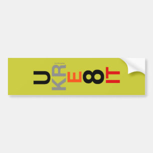 UKRE8IT (Du Skapar det) Lodrät Bumper Sticker Bildekal