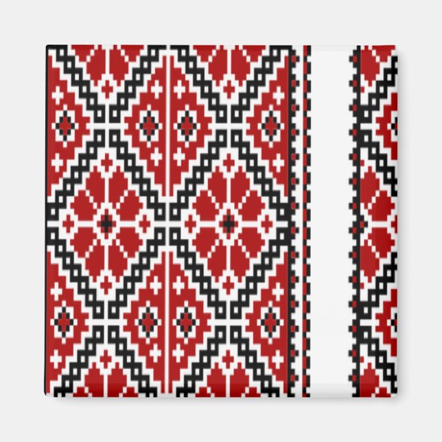 Ukrianian black embroidery magnet (Framsidan)