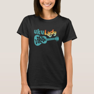 Uku Lady Roligt Colorful Ukulele Pun Hawaii Uke T Shirt