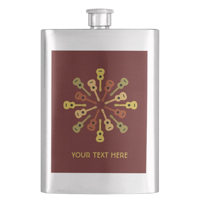 Ukulele-anpassningsbar-kolv Fickplunta (Framsidan)