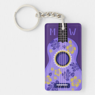 Ukulele anpassningsbar monogram-nyckelring