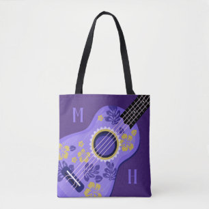 Ukulele-anpassningsbar monogramsäckar tygkasse