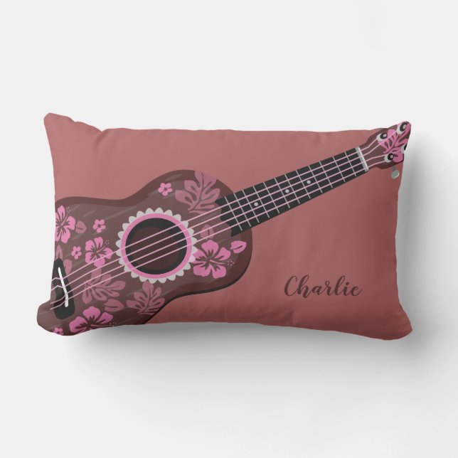Ukulele-användarnamn dekorativ kudde (Framsida)
