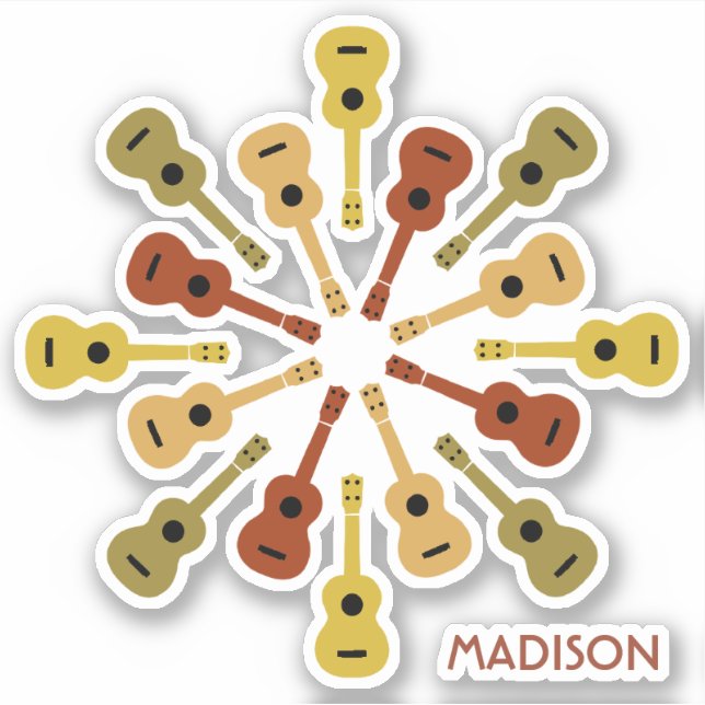 UKULELE-användarnamn Klistermärken (Framsida)