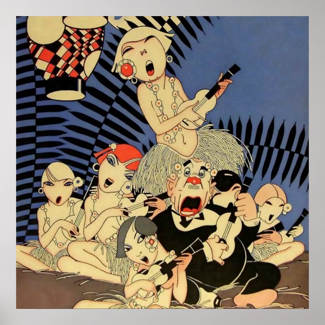 "Ukulele Band" 1927 Cover by J Carlos Poster (Framsidan)