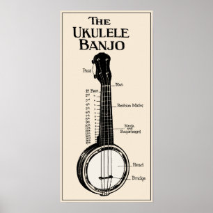 Ukulele Banjo Poster