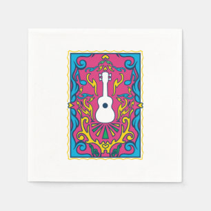 Ukulele Beach Hawaii Instrument Party Music Gift Pappersservett
