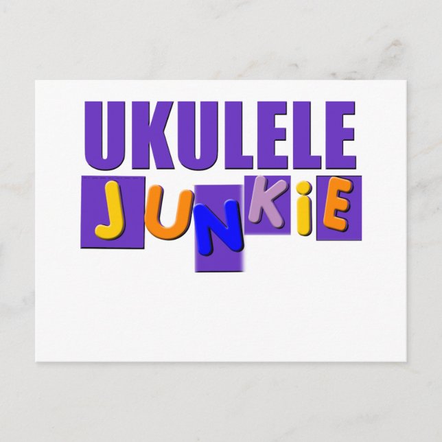 Ukulele-beroende Vykort (Framsida)