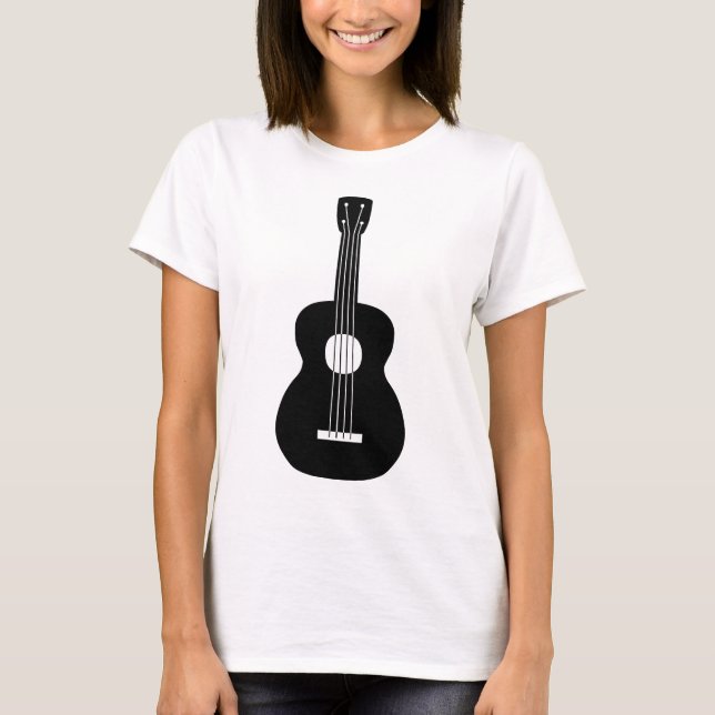 Ukulele - Black Tee Shirt (Framsida)