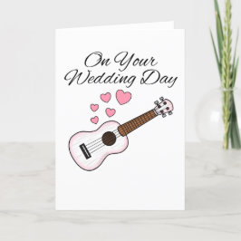 Ukulele Bröllop Card Uke Player Musician Tack Kort