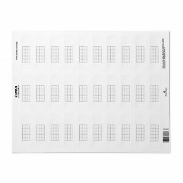Ukulele Chord Chart 5-Fret Grått Template Stickers Returadress Etikett
