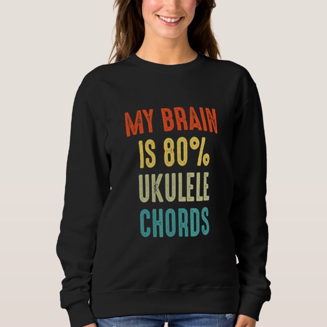 ukulele chords  My Brain is 80 T Shirt (Framsida)