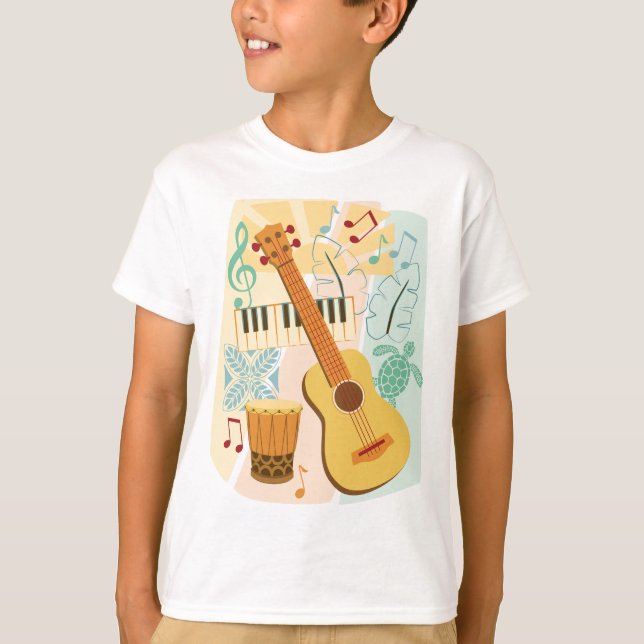 Ukulele Colage T Shirt (Framsida)