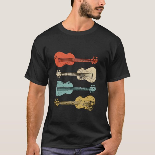 Ukulele Colorful Eapple Hawaiian Uke T Shirt (Framsida)