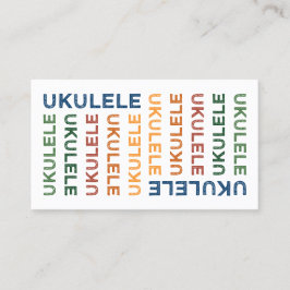 Ukulele Colorful Visitkort