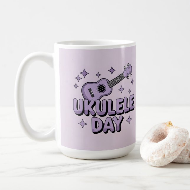 Ukulele-dags mugg (Med munk)