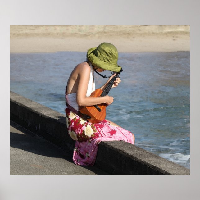 Ukulele Dam i Hawaii Poster (Framsidan)
