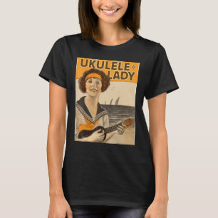 Ukulele Dam Roligt Gift T-Shirt för kvinnor och fl