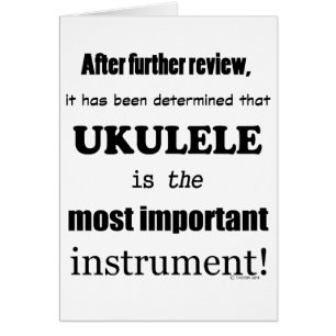Ukulele, det viktigaste instrumentet hälsningskort