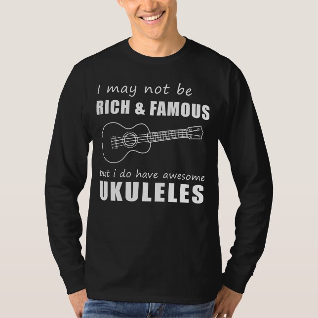 Ukulele Enthusiast Humous Delight T-Shirt (Framsida)