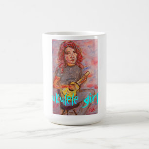 Ukulele-flicka Kaffemugg